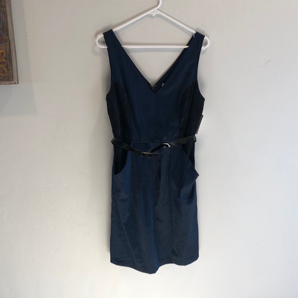 Satin navy blue dress size 10